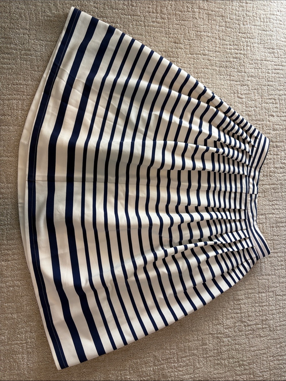 Lucy Paris Navy and White Striped Circle Skirt Womens Medium Costal
